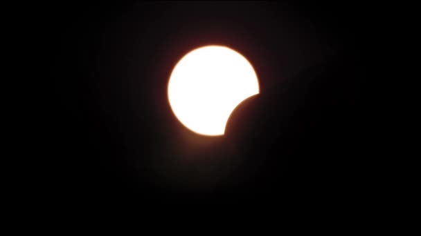 Luna Cubre Sol Eclipse Total — Vídeos de Stock