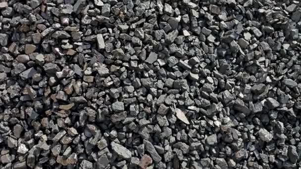 Carvão Preto Natural Para Fundo Carvão Industrial — Vídeo de Stock