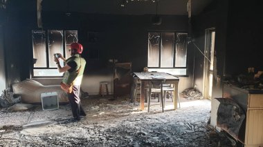 BE'ERI (BEERI), ISRAEL. 22 Ekim 2023. Hamas 'ın 7 Ekim' de İsrail 'in Gazze sınırındaki Be' eri kentine düzenlediği terörist saldırısından sonra. En az 1200 kişinin ölümüne yol açtı. Düzenleyici resim.