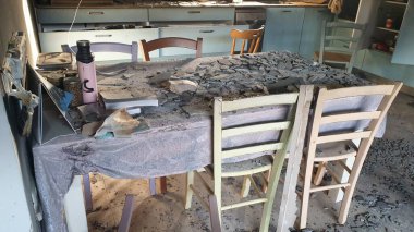 BE'ERI (BEERI), ISRAEL. 22 Ekim 2023. Hamas 'ın 7 Ekim' de İsrail 'in Gazze sınırındaki Be' eri kentine düzenlediği terörist saldırısından sonra. En az 1200 kişinin ölümüne yol açtı. Düzenleyici resim.