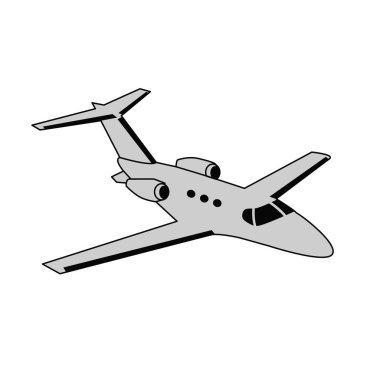 küçük özel uçak vektör tasarımı