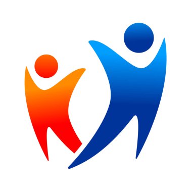 renkli insanların sembol vektör tasarımı