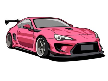 Toyota 86 geniş araba çizimi