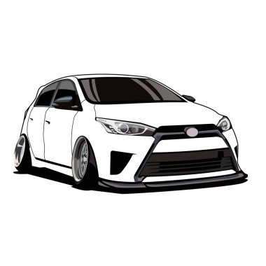 Düşük motorlu araba siyah beyaz