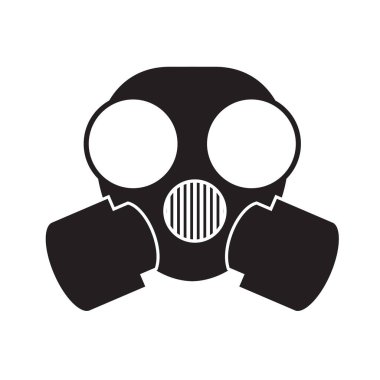 gaz maskesi ikon vektör tasarımı
