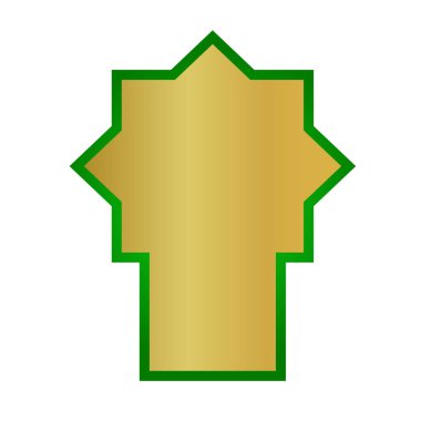 İslami yeşil altın süsleme şablonu