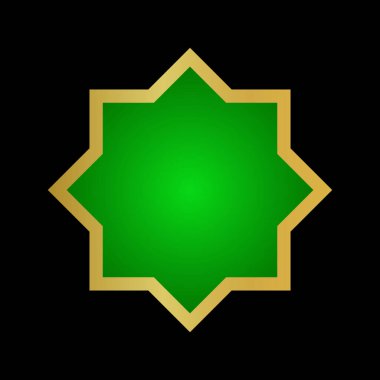 yeşil altın islami süsleme vektör tasarımı