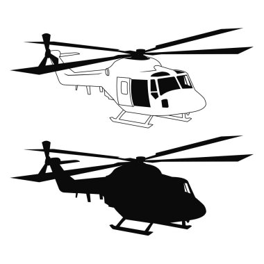 Helikopter nakliyesi siyah beyaz