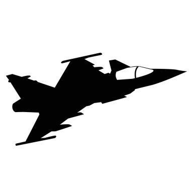 Gripen savaş uçağı siluet vektörü