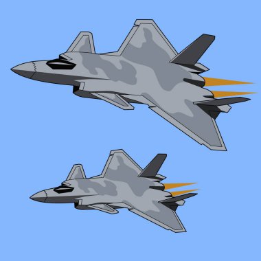 Çin modern jet savaş uçağı çizim vektörü