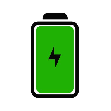 Tam baterili enerji ikonu vektör tasarımı