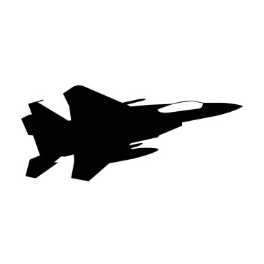kartal jet savaş uçağı siluet vektör tasarımı