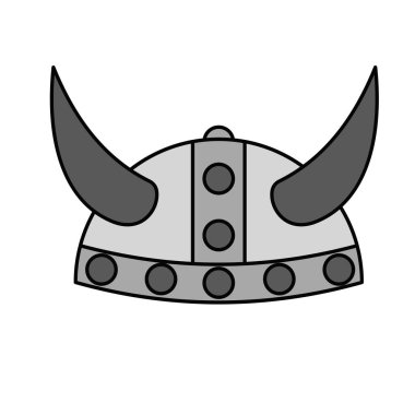 Viking miğferi ikon vektör tasarımı