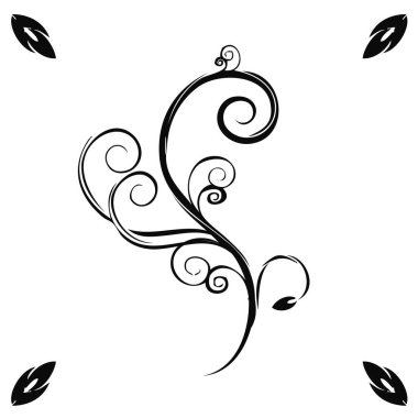 Klasik çiçek süsleme vektör tasarımı