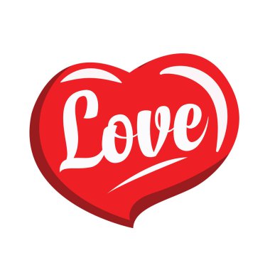 aşk sembolü düz vektör tasarımı