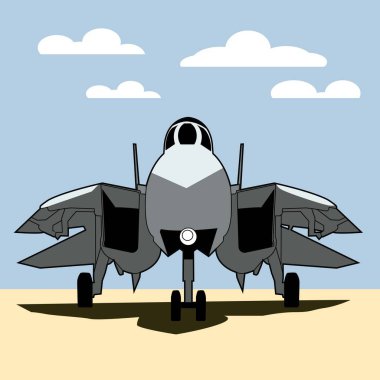 f14 jet savaş uçağı iniş takımları çizim vektör tasarımı