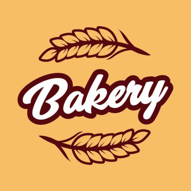 fırın buğday logo vektör tasarımı