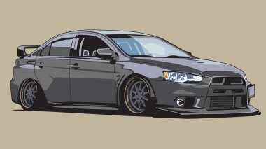 Şehir arabası illüstrasyon vektör tasarımı