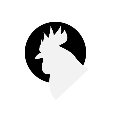 Erkek tavuk başlı logo vektör tasarımı