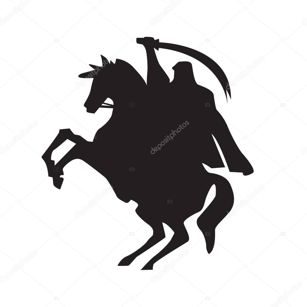 Arabian horse warrior silhouette vector design