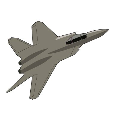 Gelecekteki jet savaş uçağı çizim vektörü tasarımı