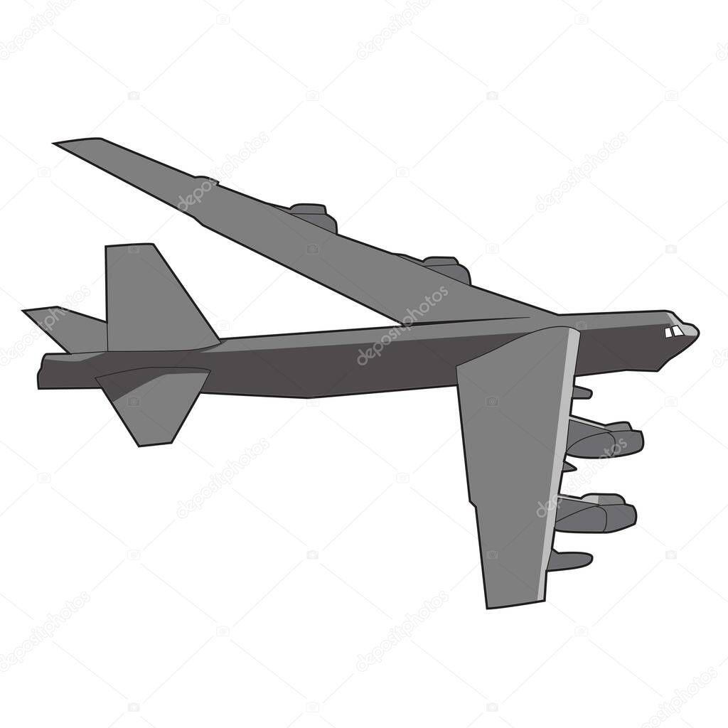 Modern bomber plane illustration vector design