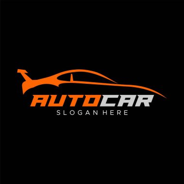 araba logosu illüstrasyon şablon tasarımı