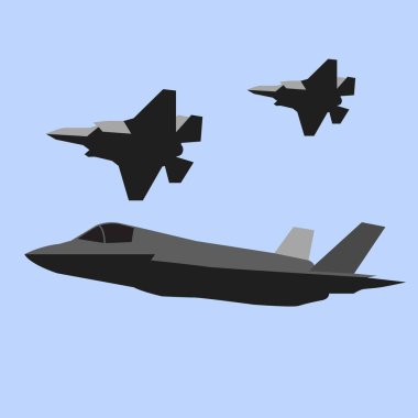 F35 jet uçağı manuver vektör tasarımı