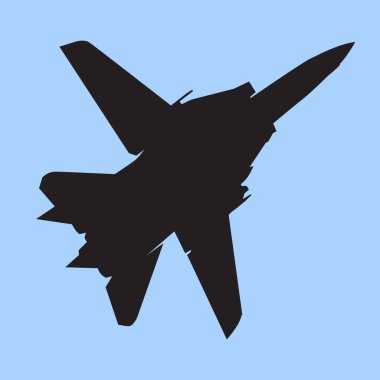 F14 tomcat jetfighter silhouette vector design