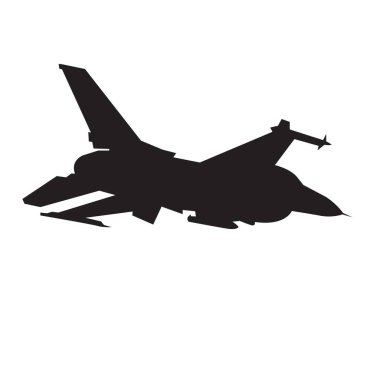 f16 jet fighter icon vector design