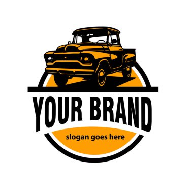 Retro eski logo şablonu taşıyıcısı