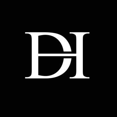 İlk harf DH lüks logo vektörü