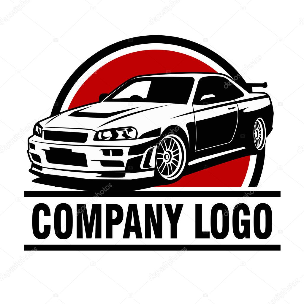 Nissan skyline car vector logo