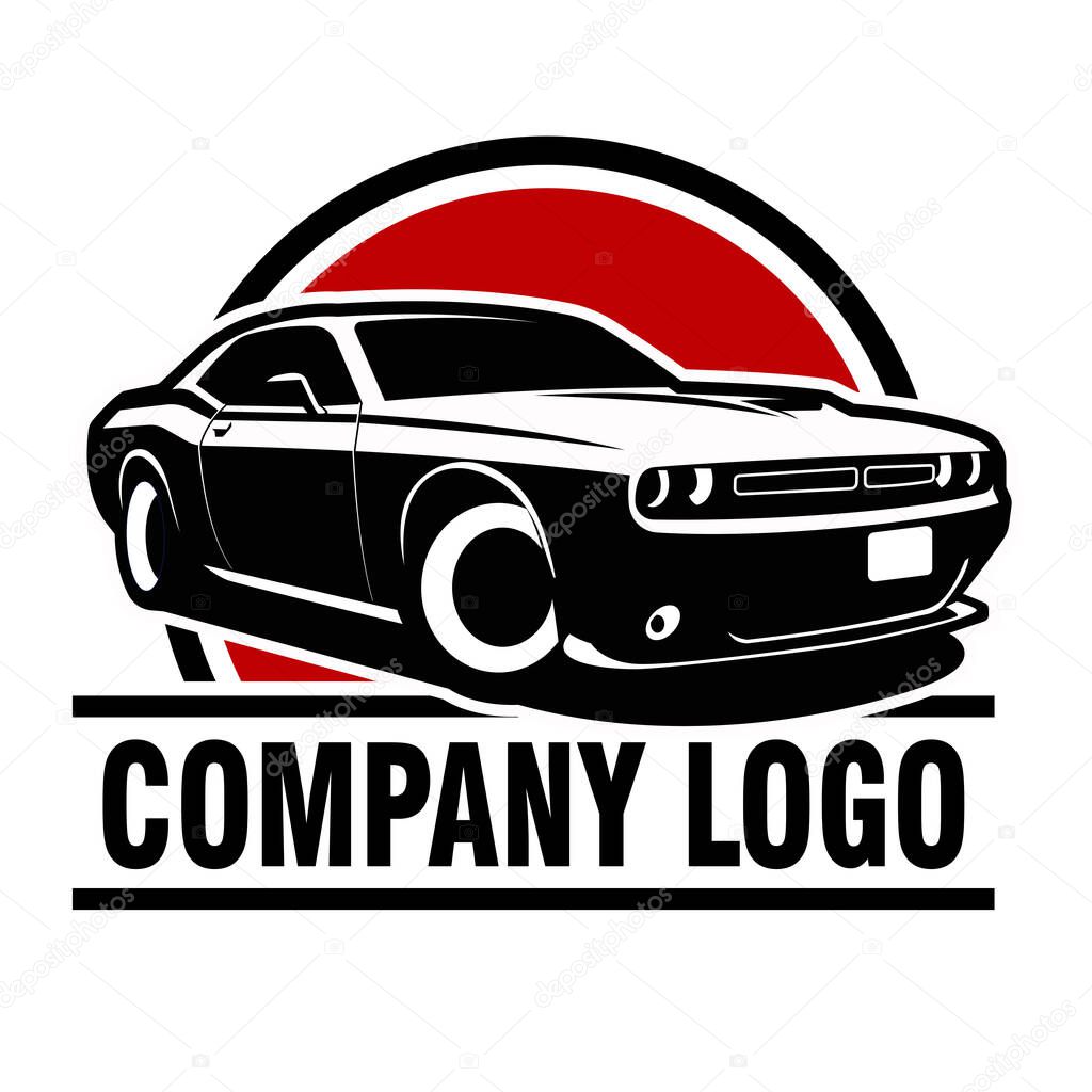 Muscle car company logo template