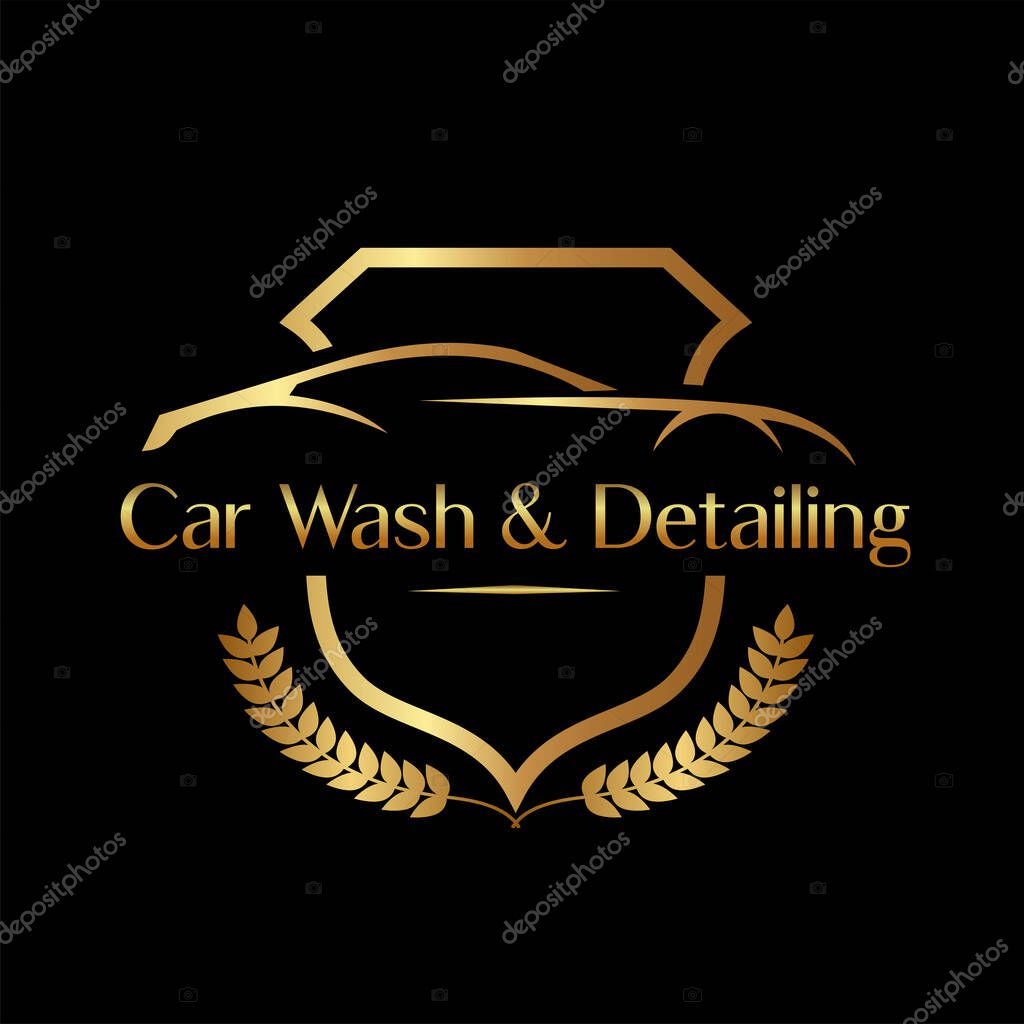 Car detail and wash logo vector
