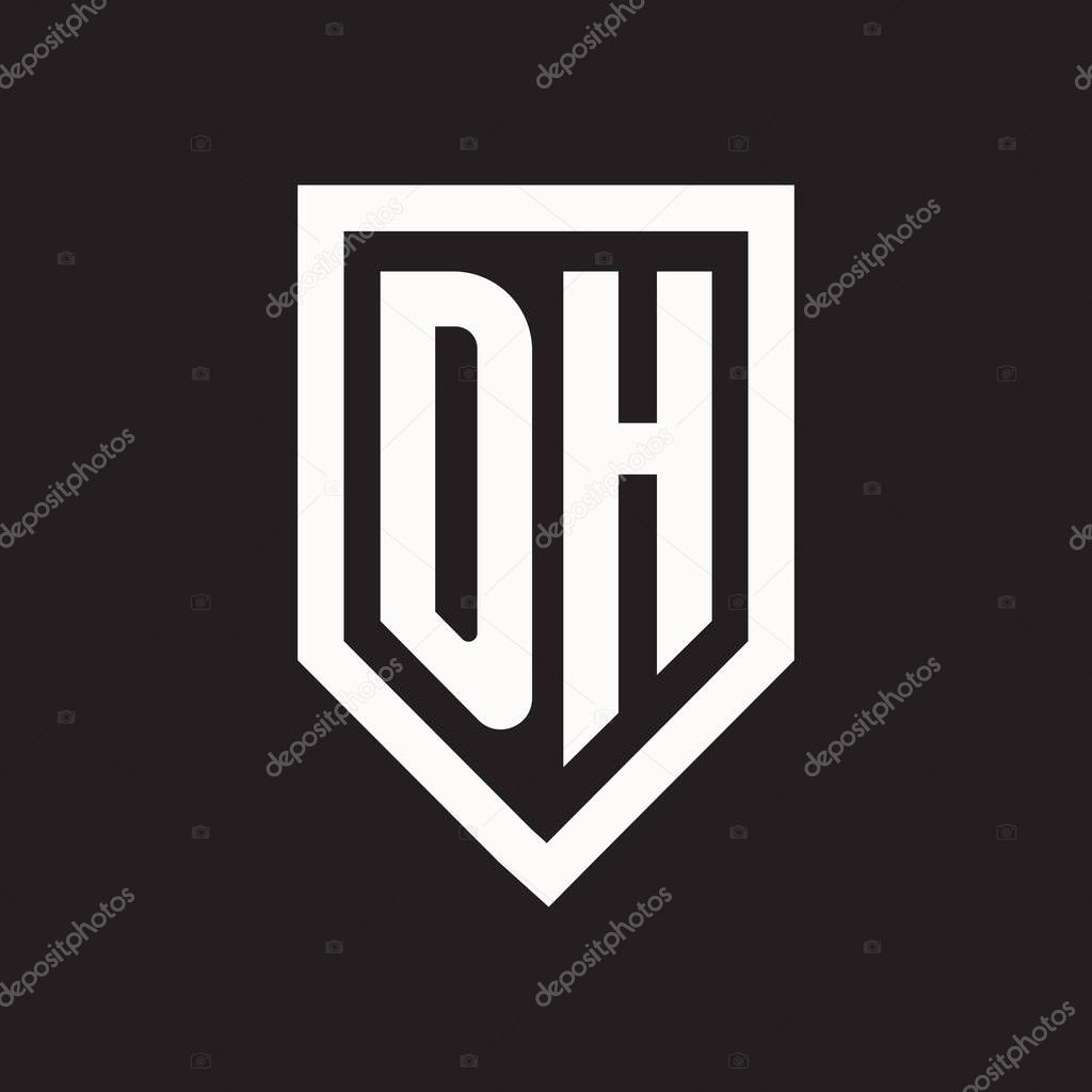 Letter DH luxury simple logo