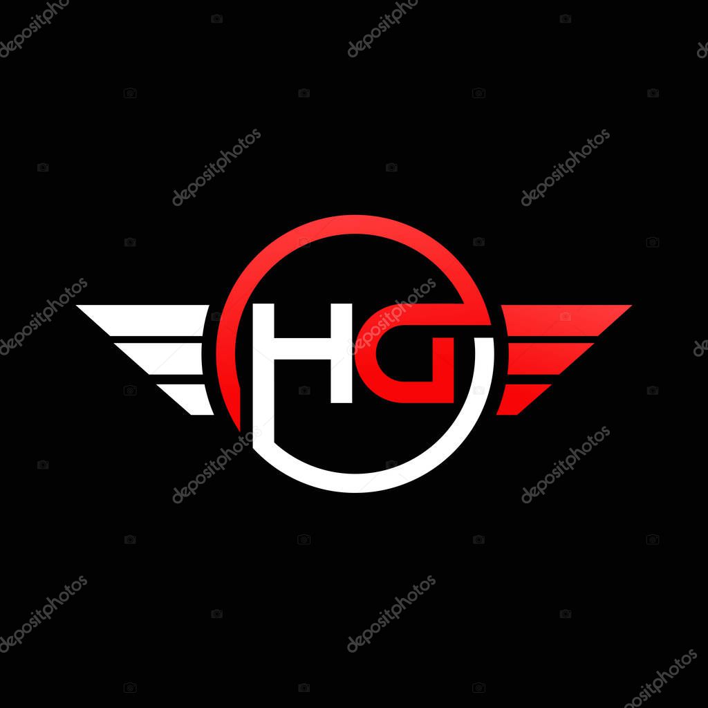 Initial letter HG logo symbol vector