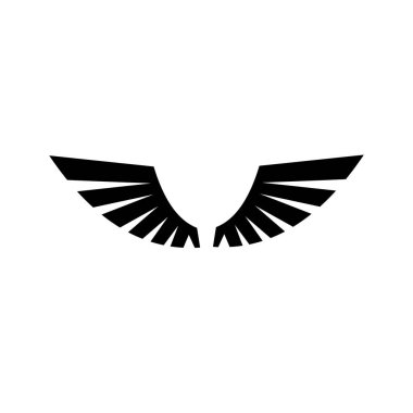 Basit kanat logosu amblemi 