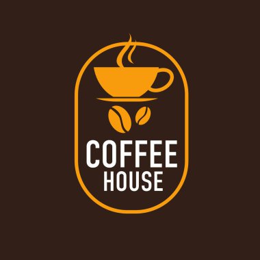 Coffee cup logo Coffee house label 