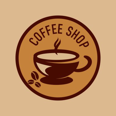 retro coffee shop logo template