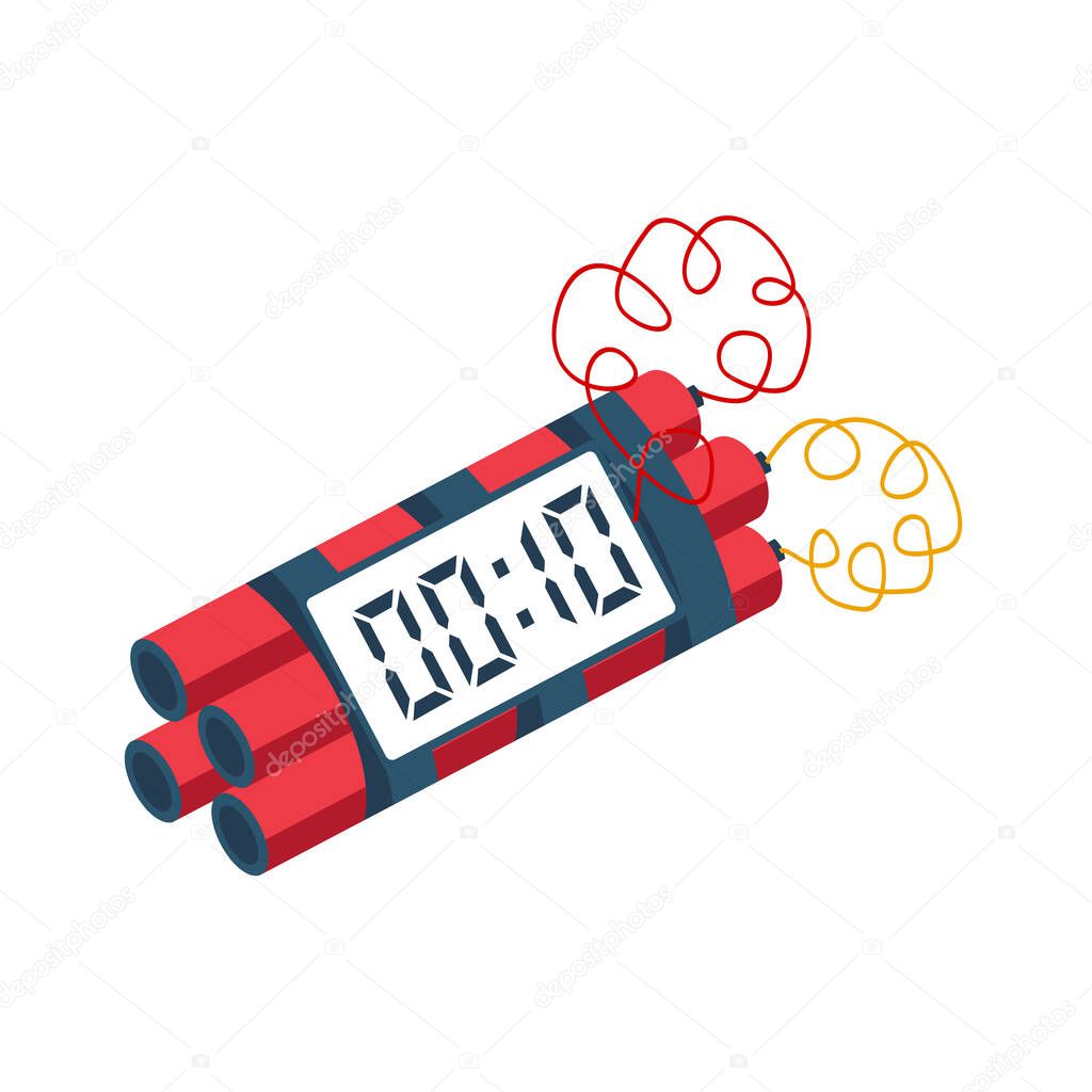 TNT time bomb vector illustration