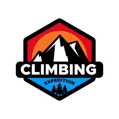 dağ tırmanışı açık hava macera logosu