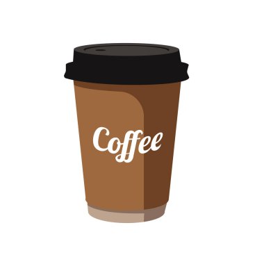 Düz kağıt kahve fincanı.