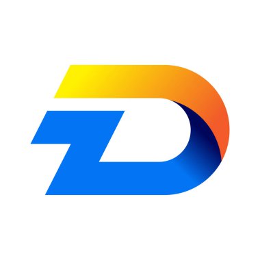 modern renkli harf ZD ilk harf