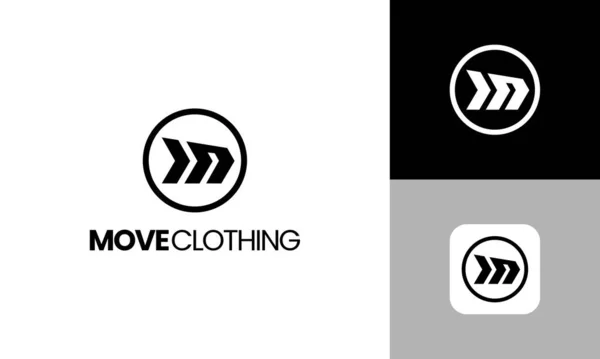 Brev Flytta Obegränsad För Mode Kläder Business Logo Design Vector — Stock vektor