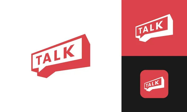 Talk Bubble Logotype Design Template Logo Vector — Stock Vector