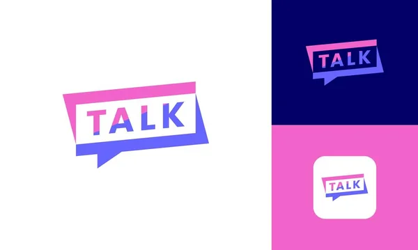Talk Bubble Logotype Design Template Logo Vector — Vetor de Stock