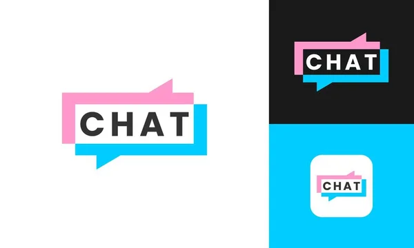 Chat Bubble Logotype Design Template Logo Vector — Stock Vector