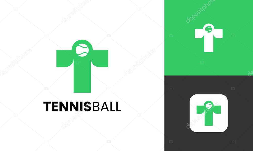 T Letter Symbol Suitable for Tennis Ball or Sport Business Design Template Logo Vector