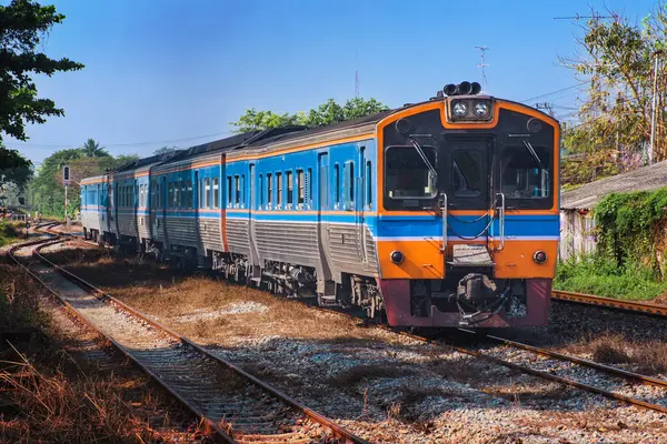 stock image Diesel railcar on the railway.